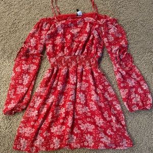 Off the shoulder flower dress